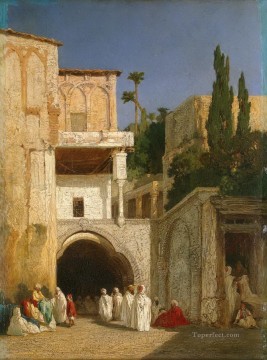 モスクの前 アレクサンドル・ガブリエル・デキャンプス オリエンタリスト Oil Paintings